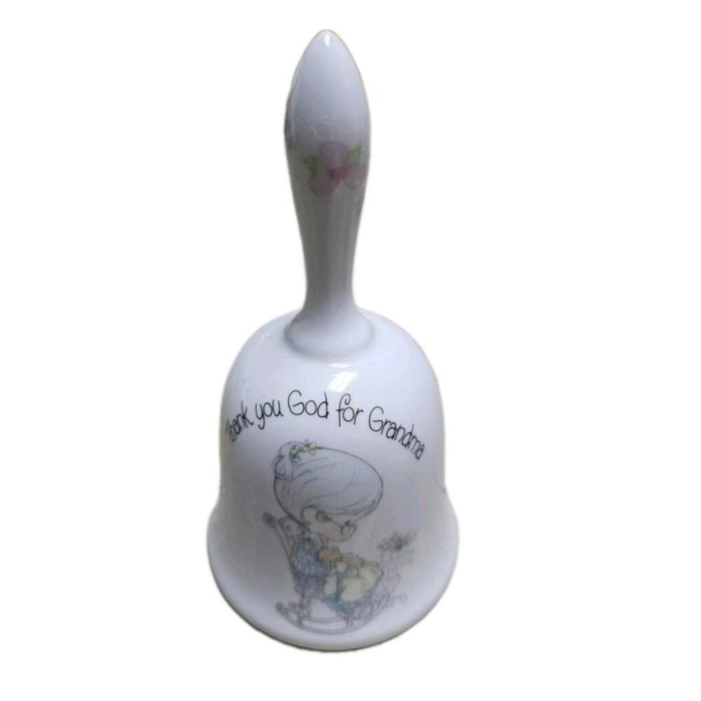 6" Precious Moments 1985 Porcelain Bell THANK YOU GOD FOR